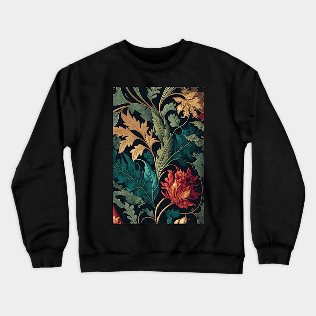Bold Floral Garden Botanical Print Crewneck Sweatshirt by FloralFancy